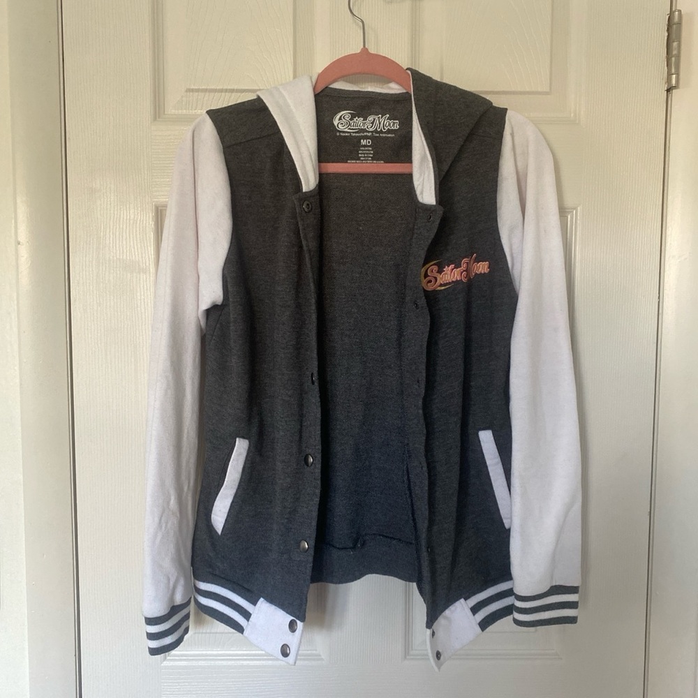 Sailor Moon Gray and White Hoodie Jacket